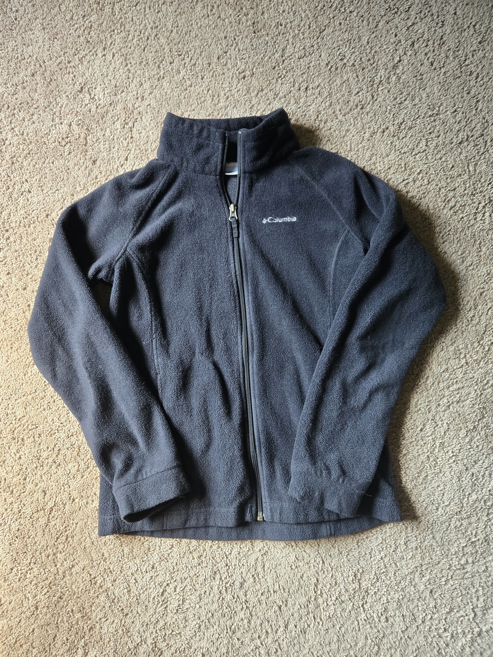 Columbia Black Benton Springs Full Zip Fleece Youth L 14/16